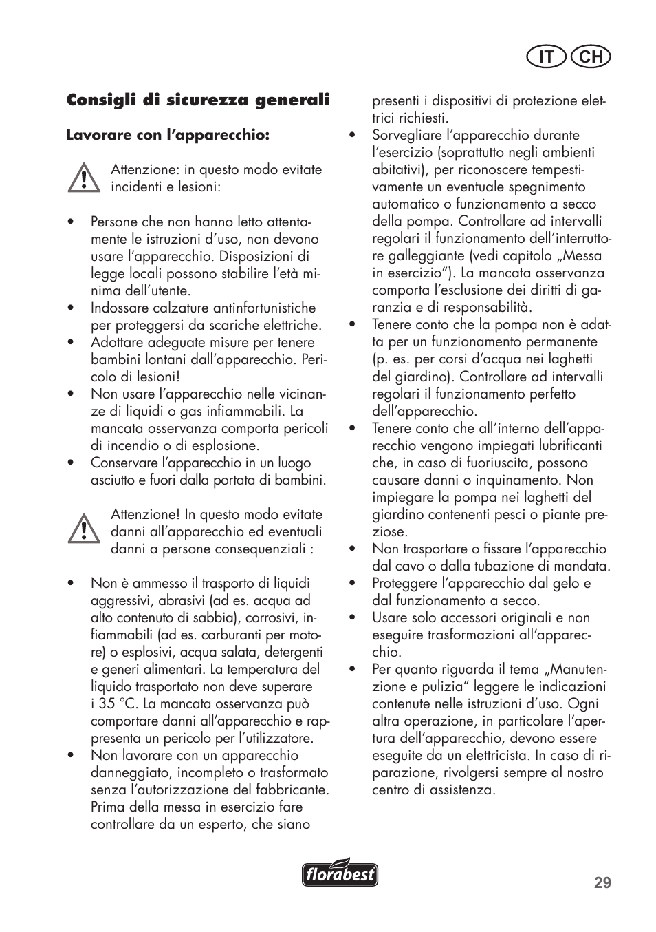 It ch | Florabest FTS 1100 C3 User Manual | Page 29 / 50