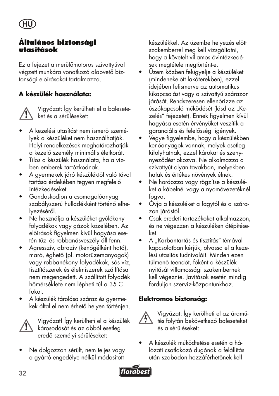 Florabest FTP 400 C2 User Manual | Page 32 / 98