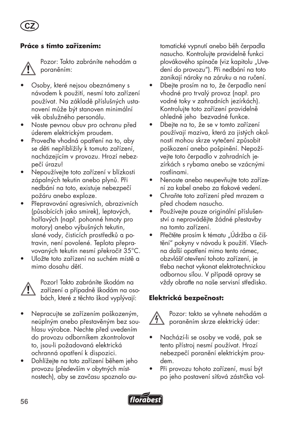 Florabest FTP 400 C2 User Manual | Page 56 / 98