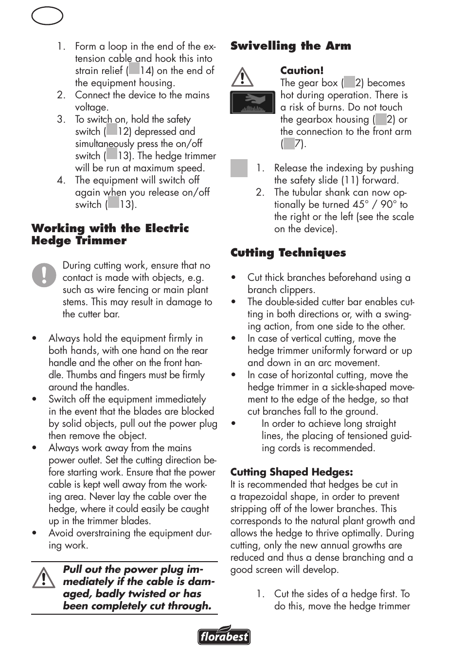 Florabest FHL 900 C4 User Manual | Page 12 / 112