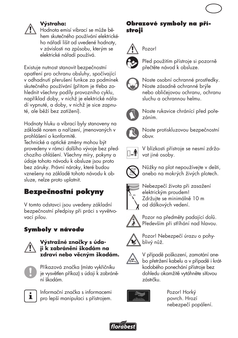 Bezpečnostní pokyny | Florabest FHL 900 C4 User Manual | Page 63 / 112