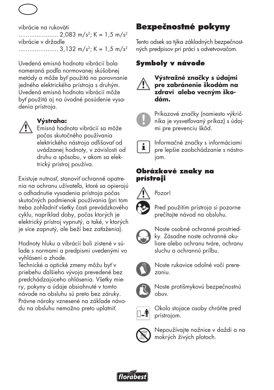 Bezpečnostné pokyny | Florabest FHL 900 C4 User Manual | Page 76 / 112