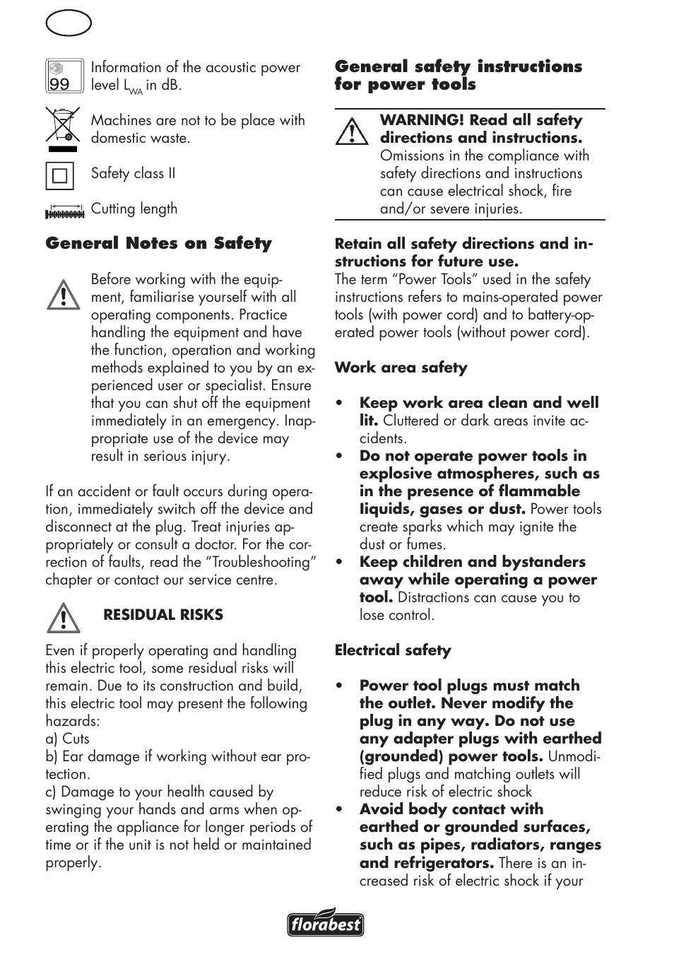 Florabest FHL 900 C4 User Manual | Page 8 / 112