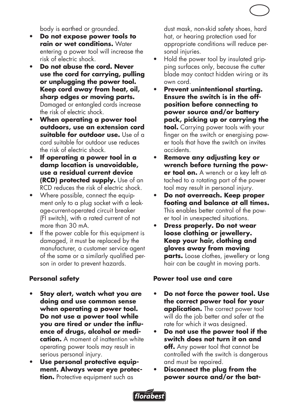 Florabest FHL 900 C4 User Manual | Page 9 / 112