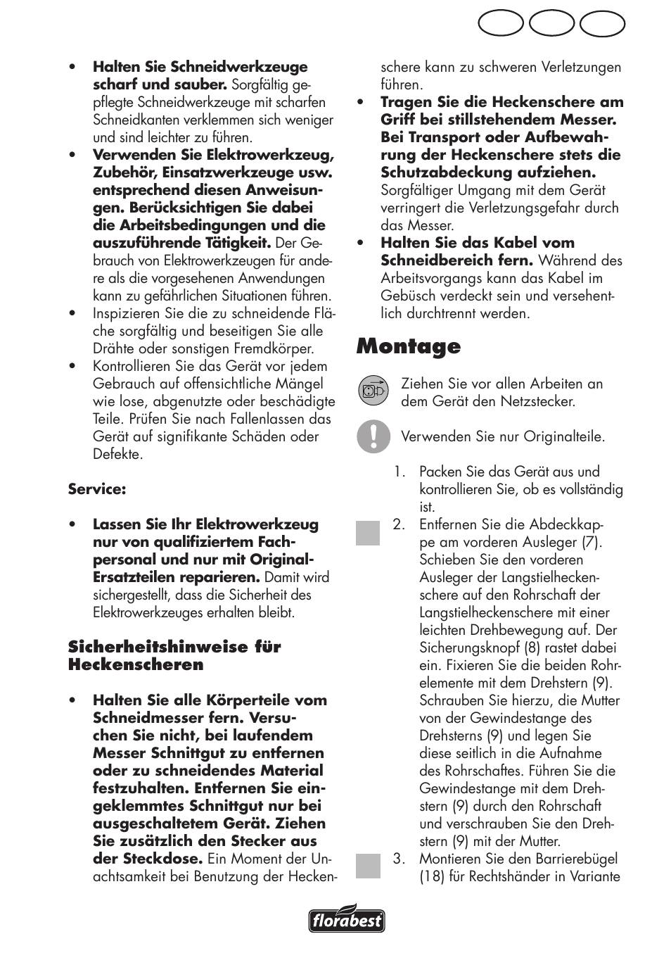 Montage, Ch at de | Florabest FHL 900 C4 User Manual | Page 93 / 112