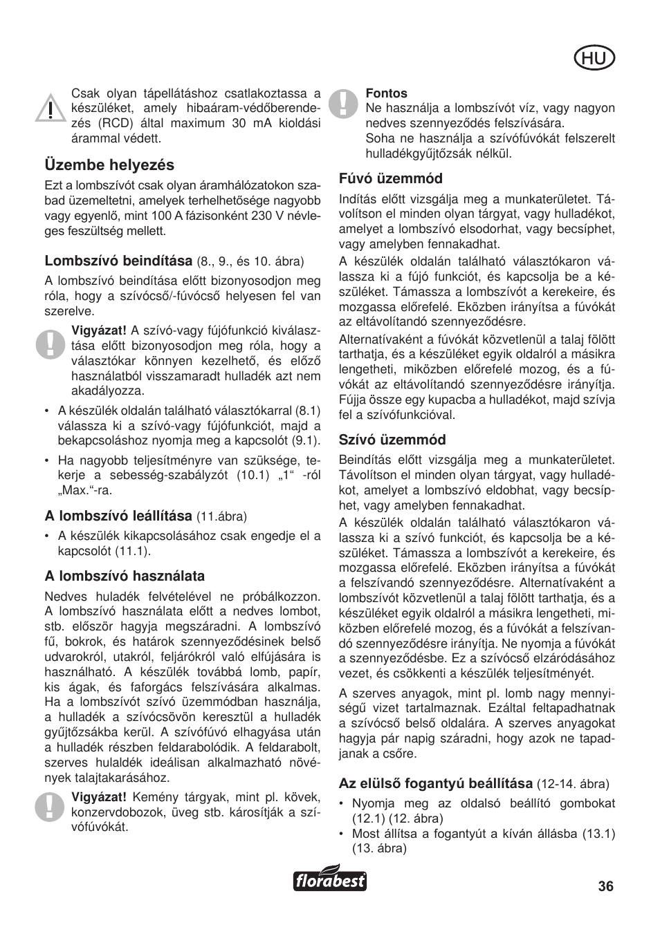 Üzembe helyezés | Florabest FLB 3000 A1 User Manual | Page 37 / 92