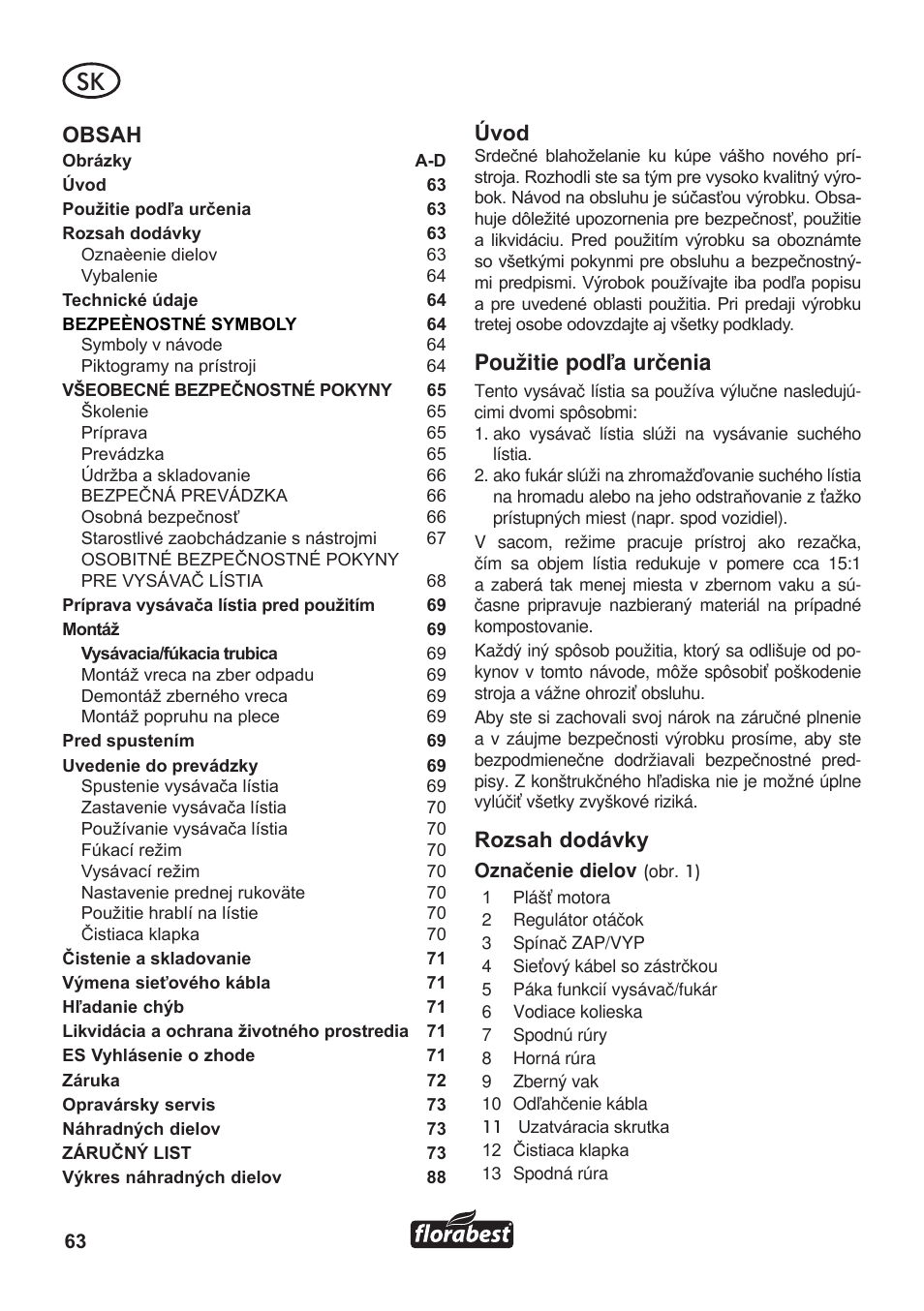 Florabest FLB 3000 A1 User Manual | Page 64 / 92