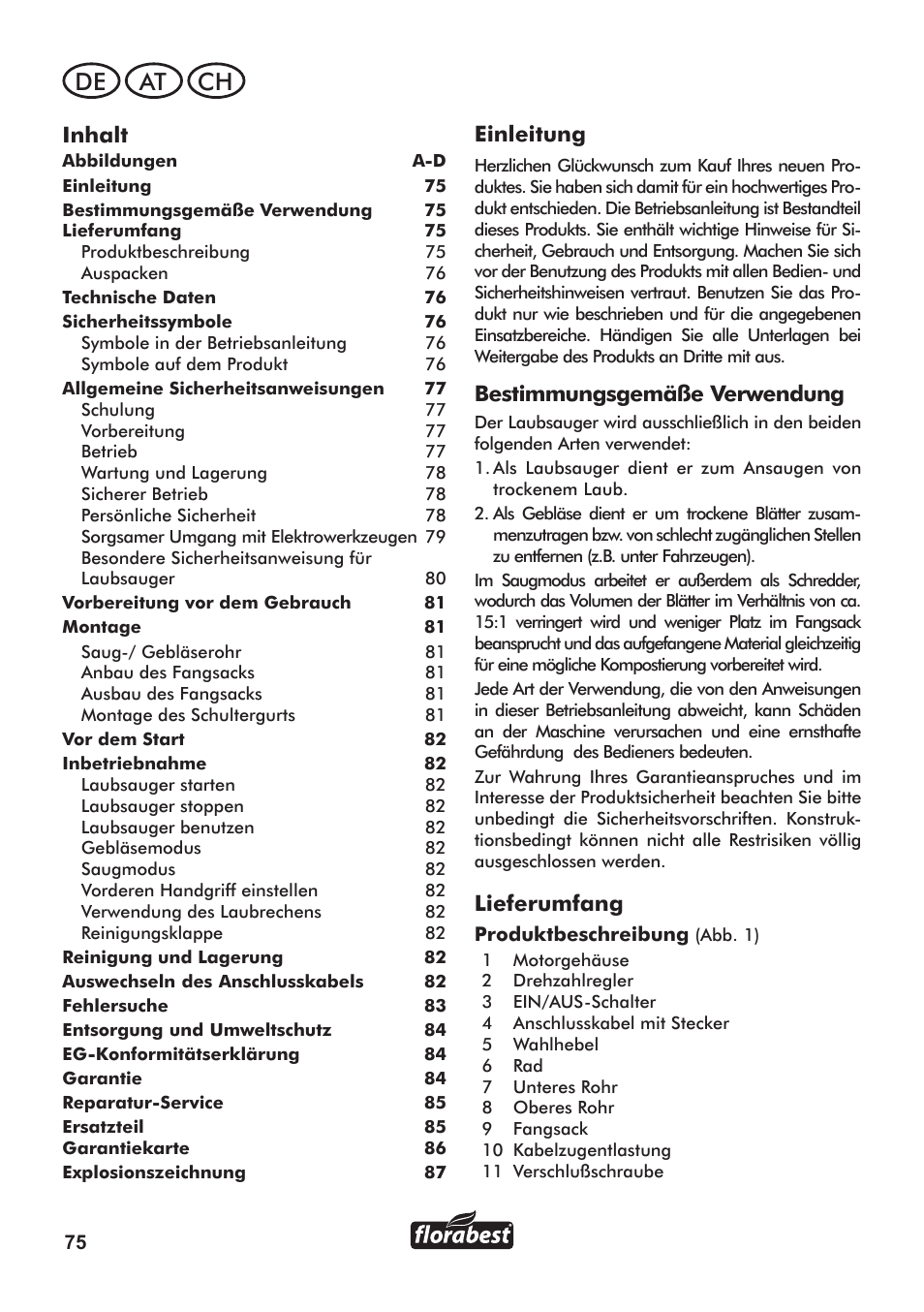 De ch at | Florabest FLB 3000 A1 User Manual | Page 76 / 92