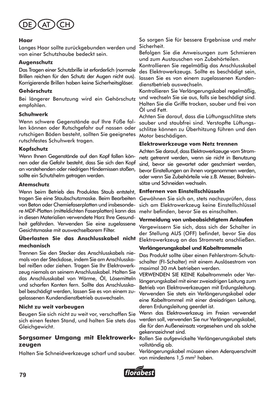 De ch at | Florabest FLB 3000 A1 User Manual | Page 80 / 92