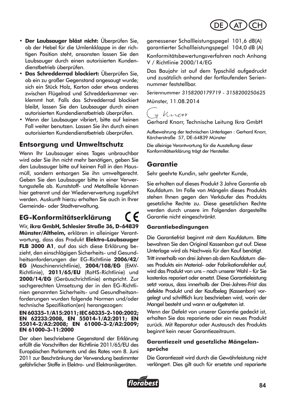 De ch at | Florabest FLB 3000 A1 User Manual | Page 85 / 92