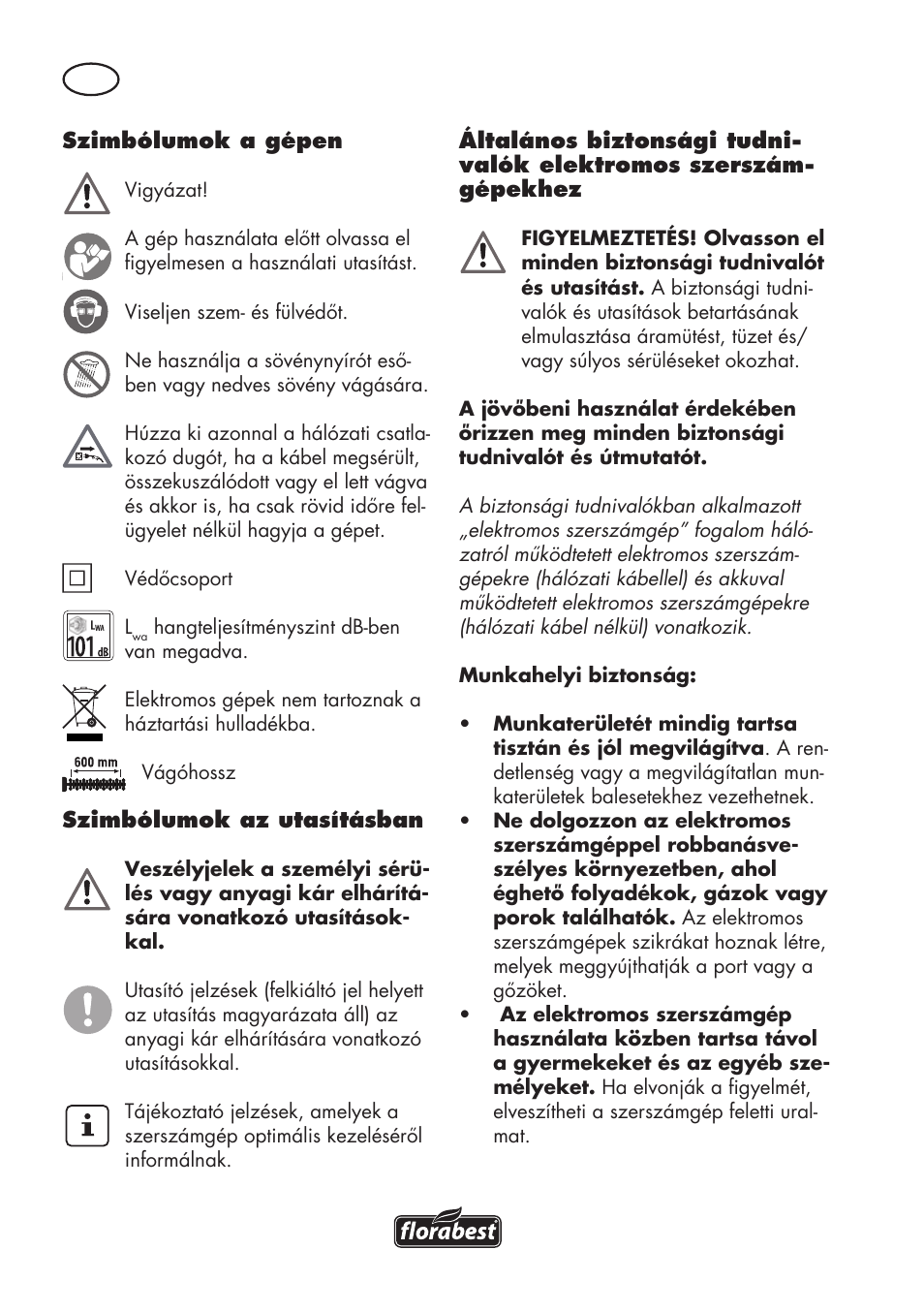 Florabest FHT 600 C3 User Manual | Page 32 / 98