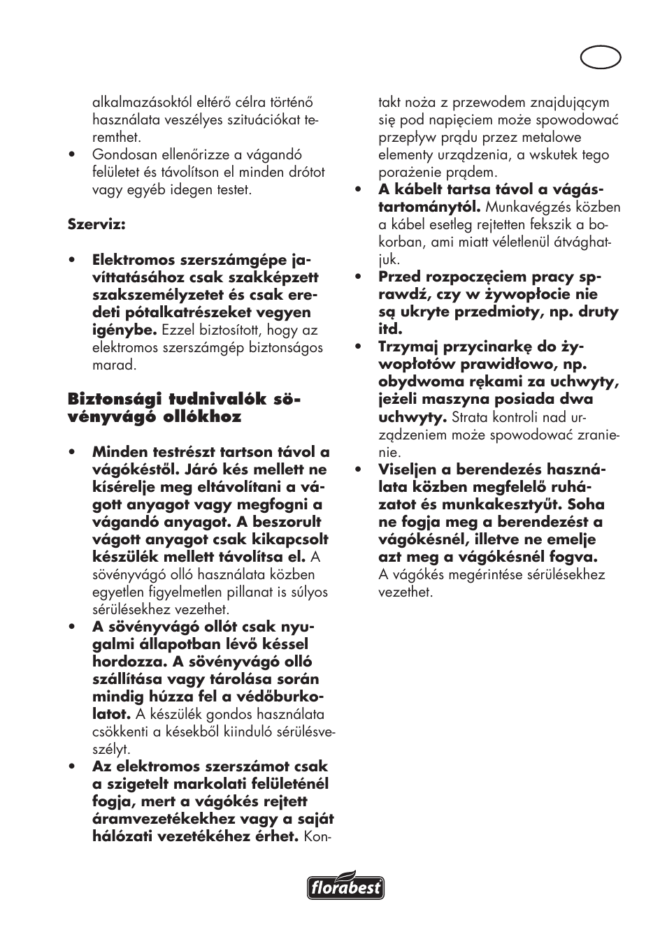 Florabest FHT 600 C3 User Manual | Page 35 / 98
