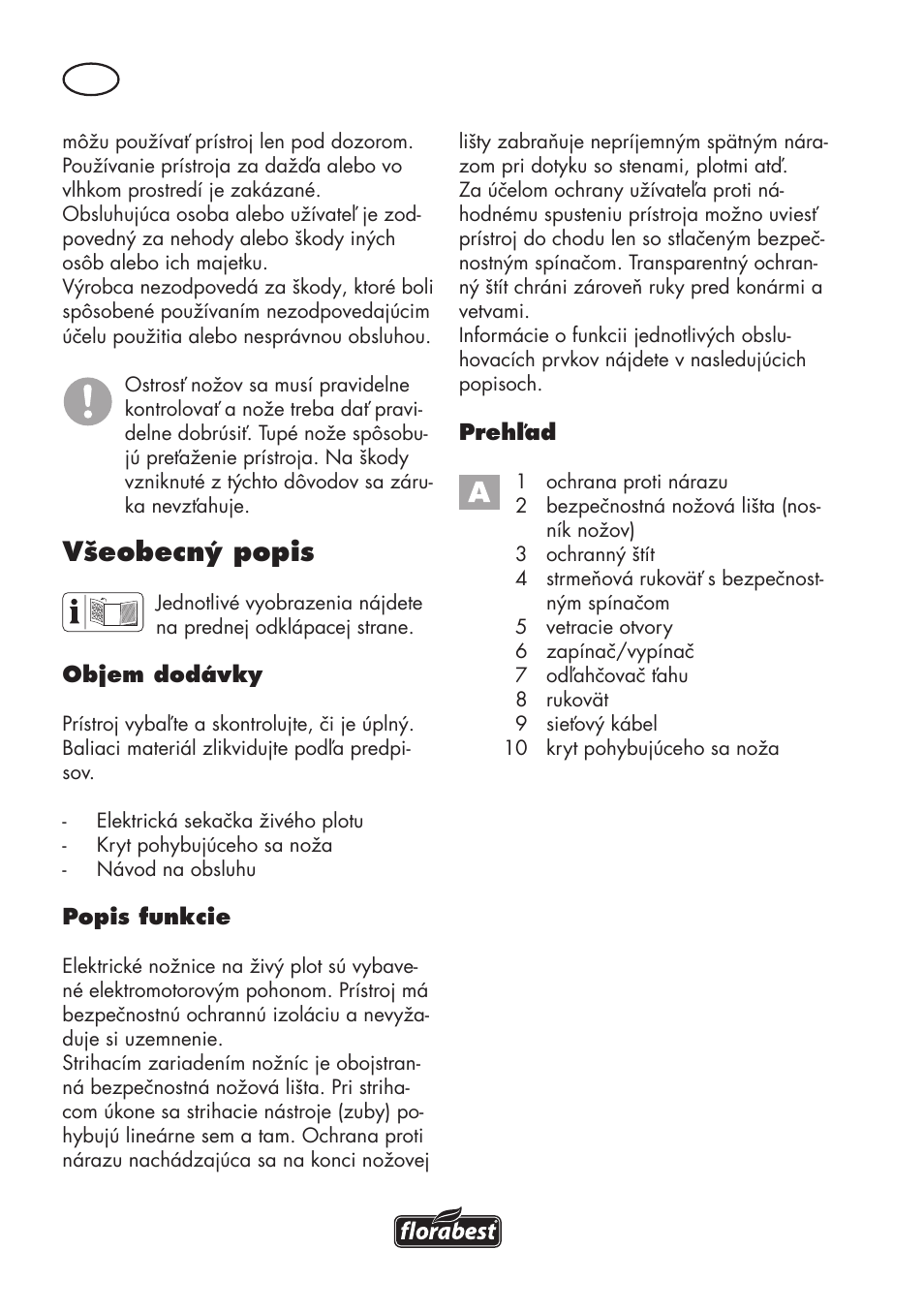 Všeobecný popis | Florabest FHT 600 C3 User Manual | Page 68 / 98