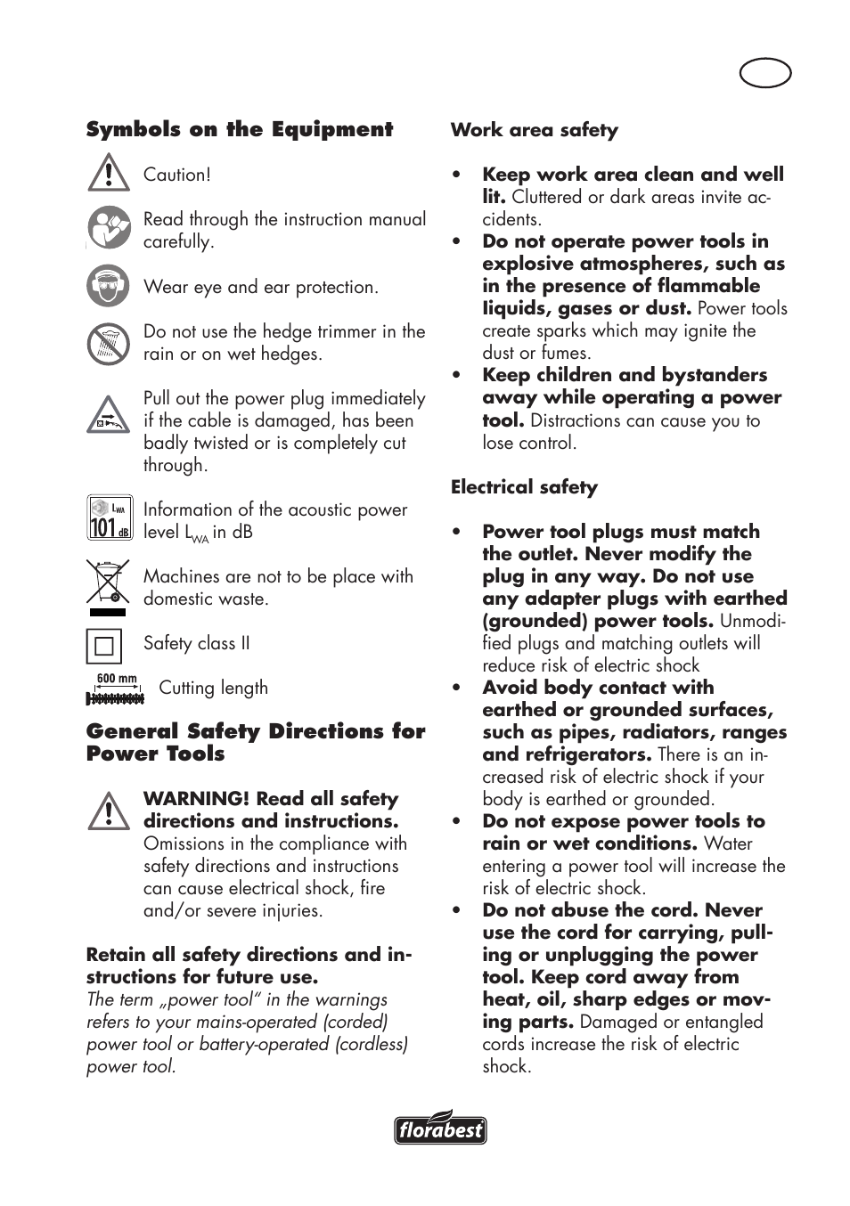 Florabest FHT 600 C3 User Manual | Page 7 / 98