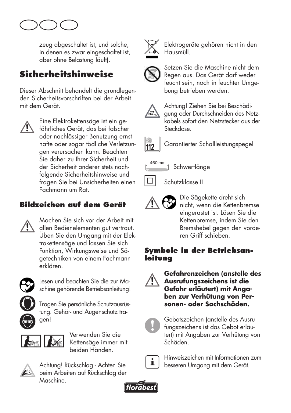 Sicherheitshinweise, De at ch | Florabest FKS 2200 D2 User Manual | Page 30 / 80