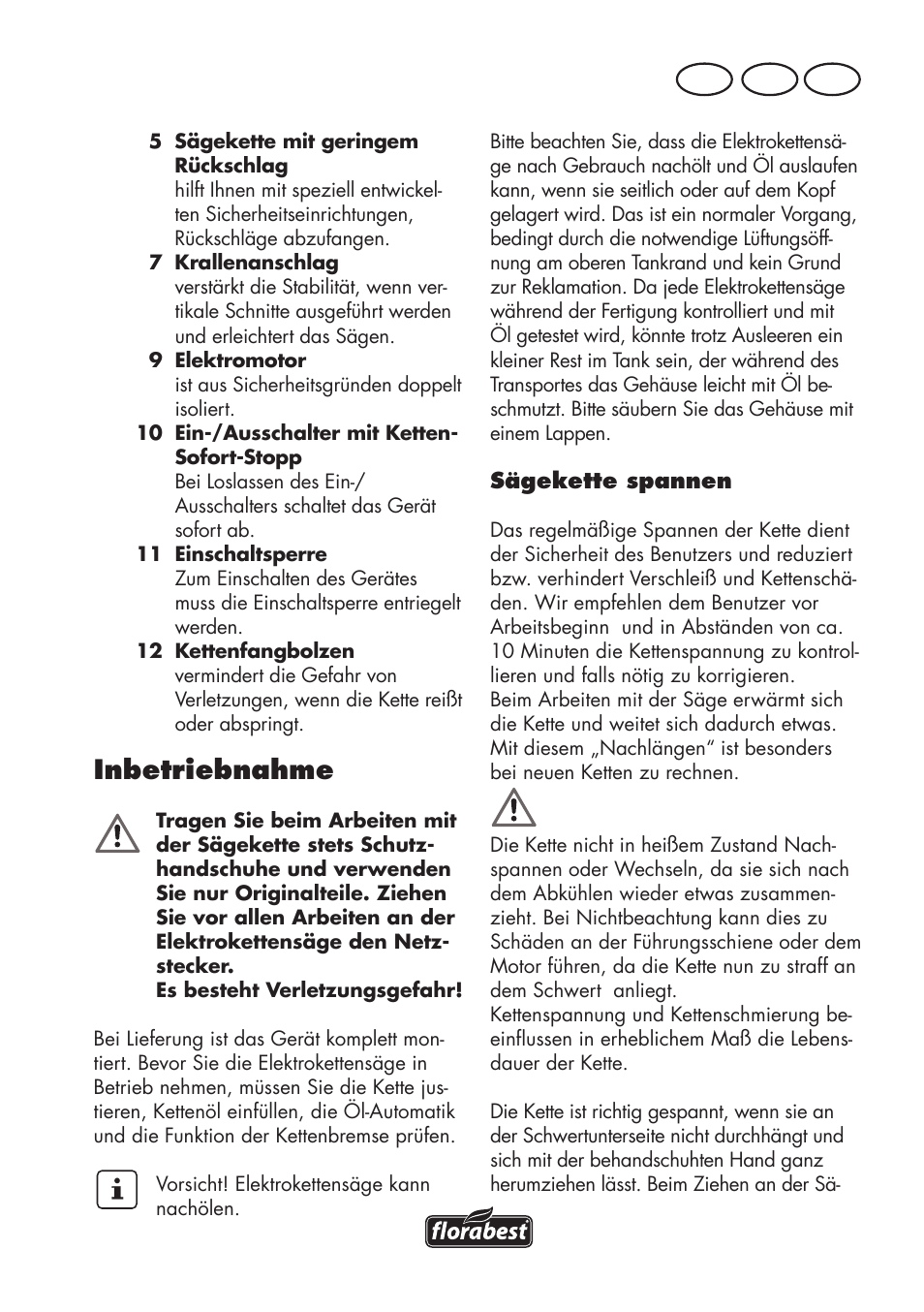Inbetriebnahme, At ch de | Florabest FKS 2200 D2 User Manual | Page 37 / 80