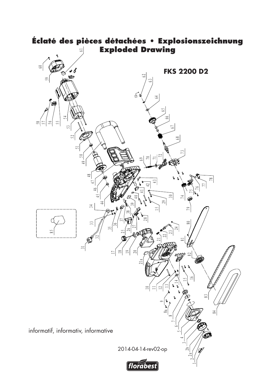Informatif, informativ, informative | Florabest FKS 2200 D2 User Manual | Page 77 / 80