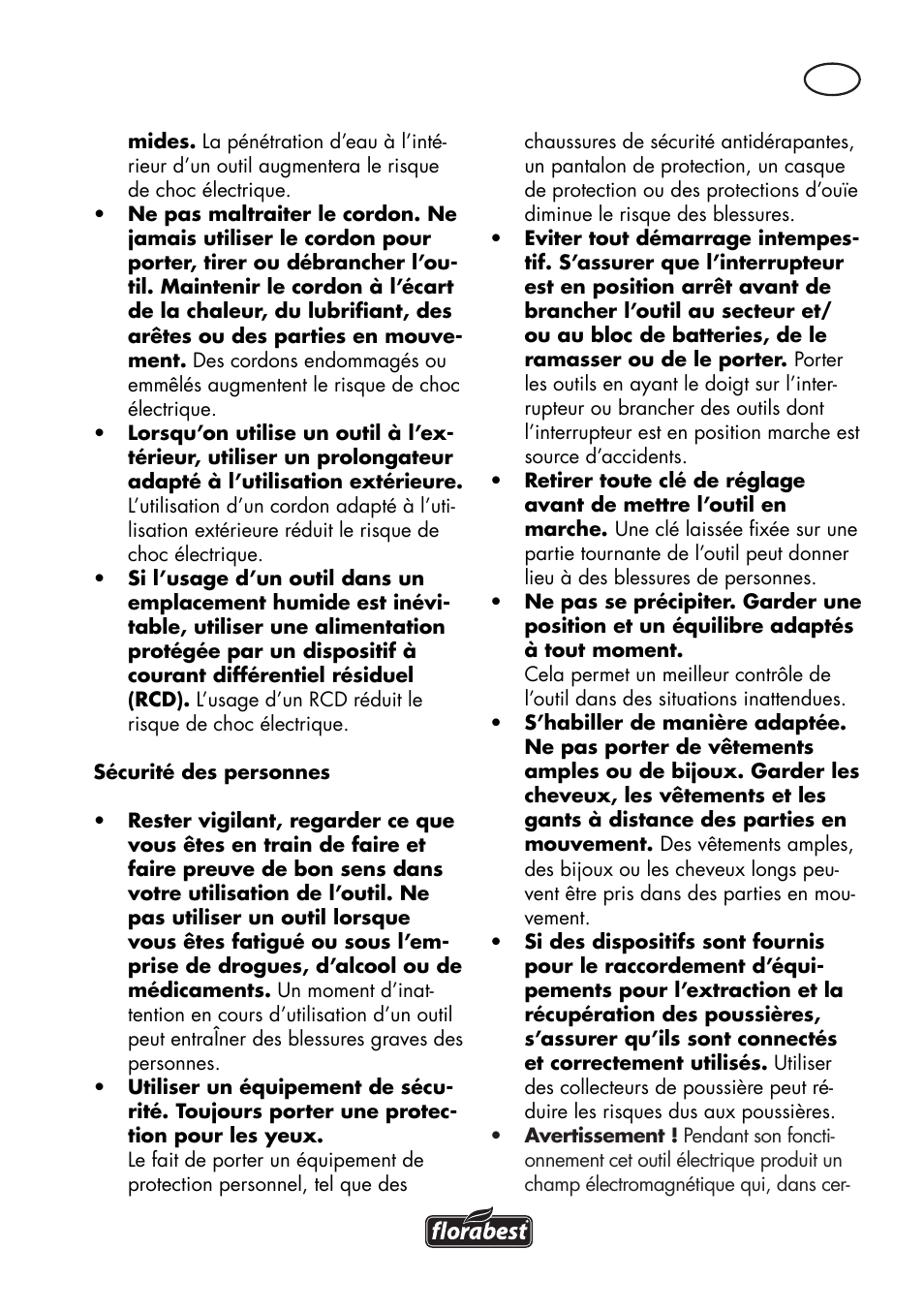 Florabest FKS 2200 D2 User Manual | Page 9 / 80