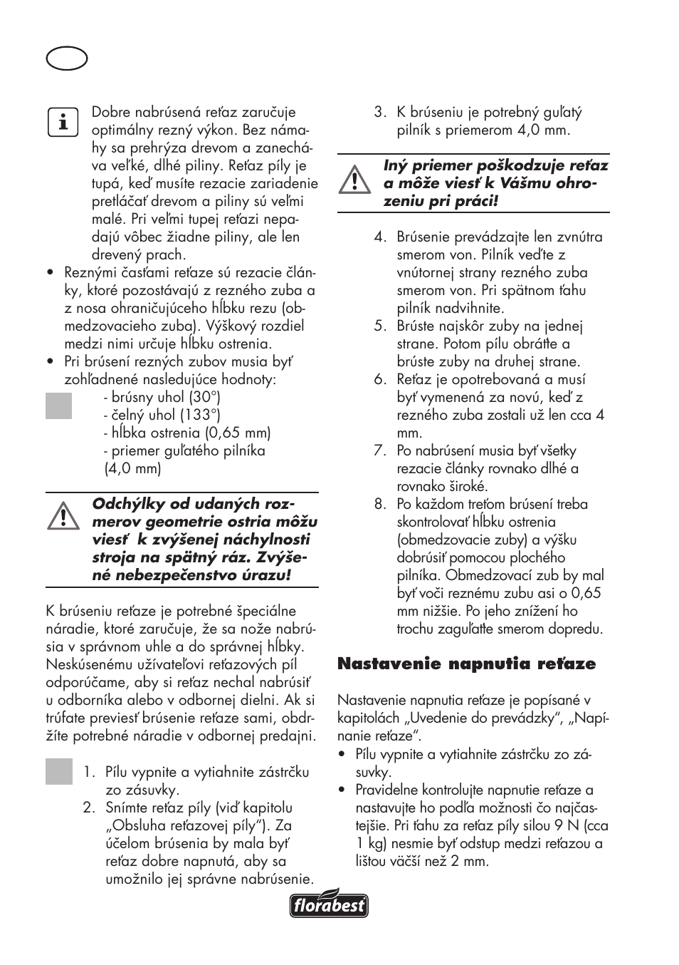 Florabest FKS 2200 D2 User Manual | Page 130 / 172