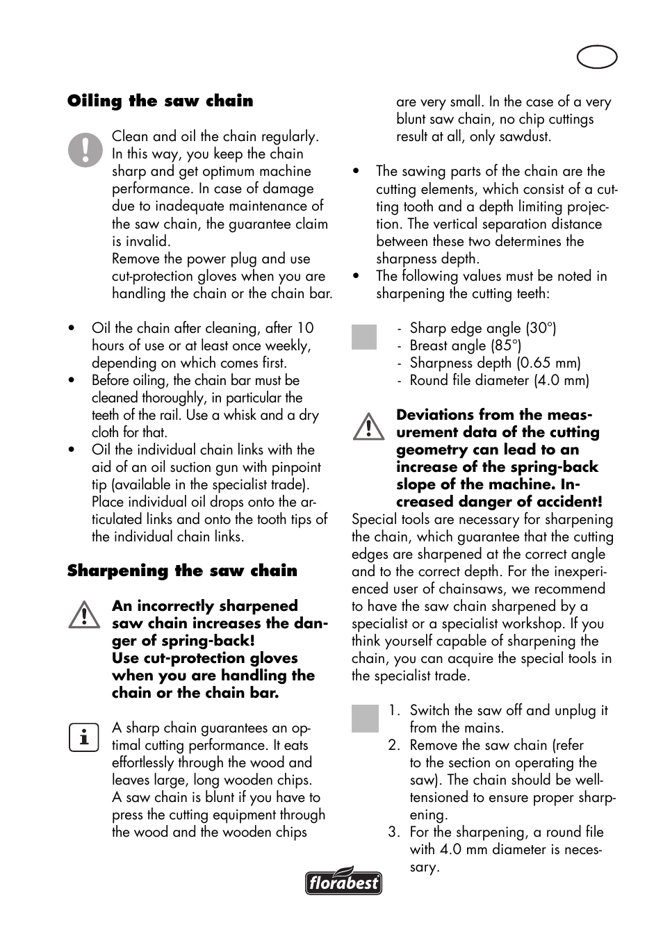 Florabest FKS 2200 D2 User Manual | Page 21 / 172