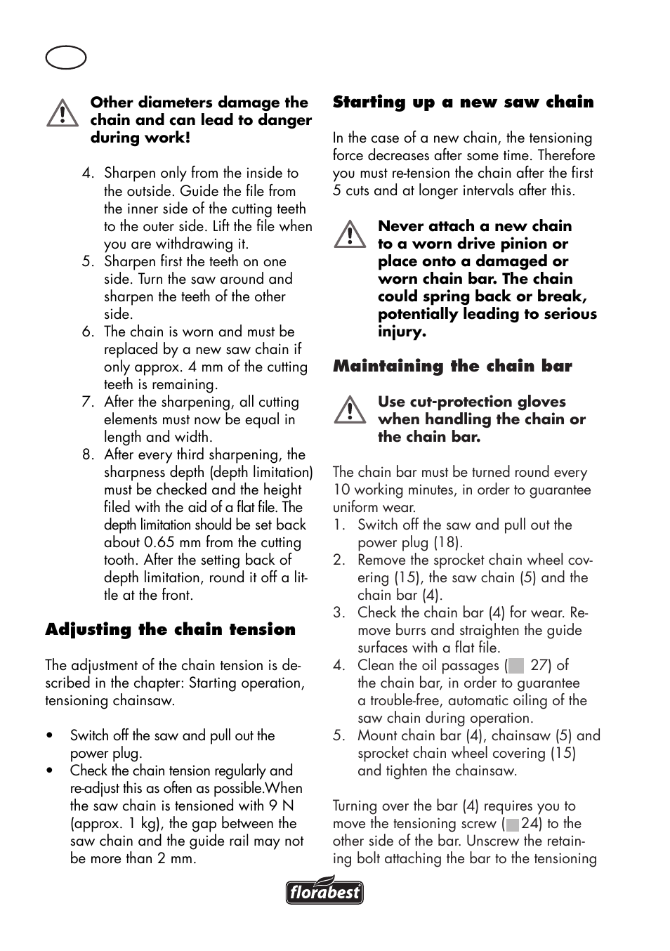 Florabest FKS 2200 D2 User Manual | Page 22 / 172