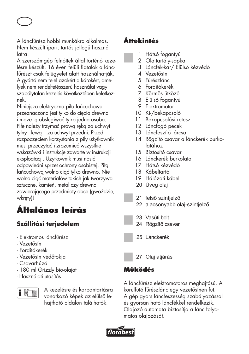 Általános leírás | Florabest FKS 2200 D2 User Manual | Page 50 / 172