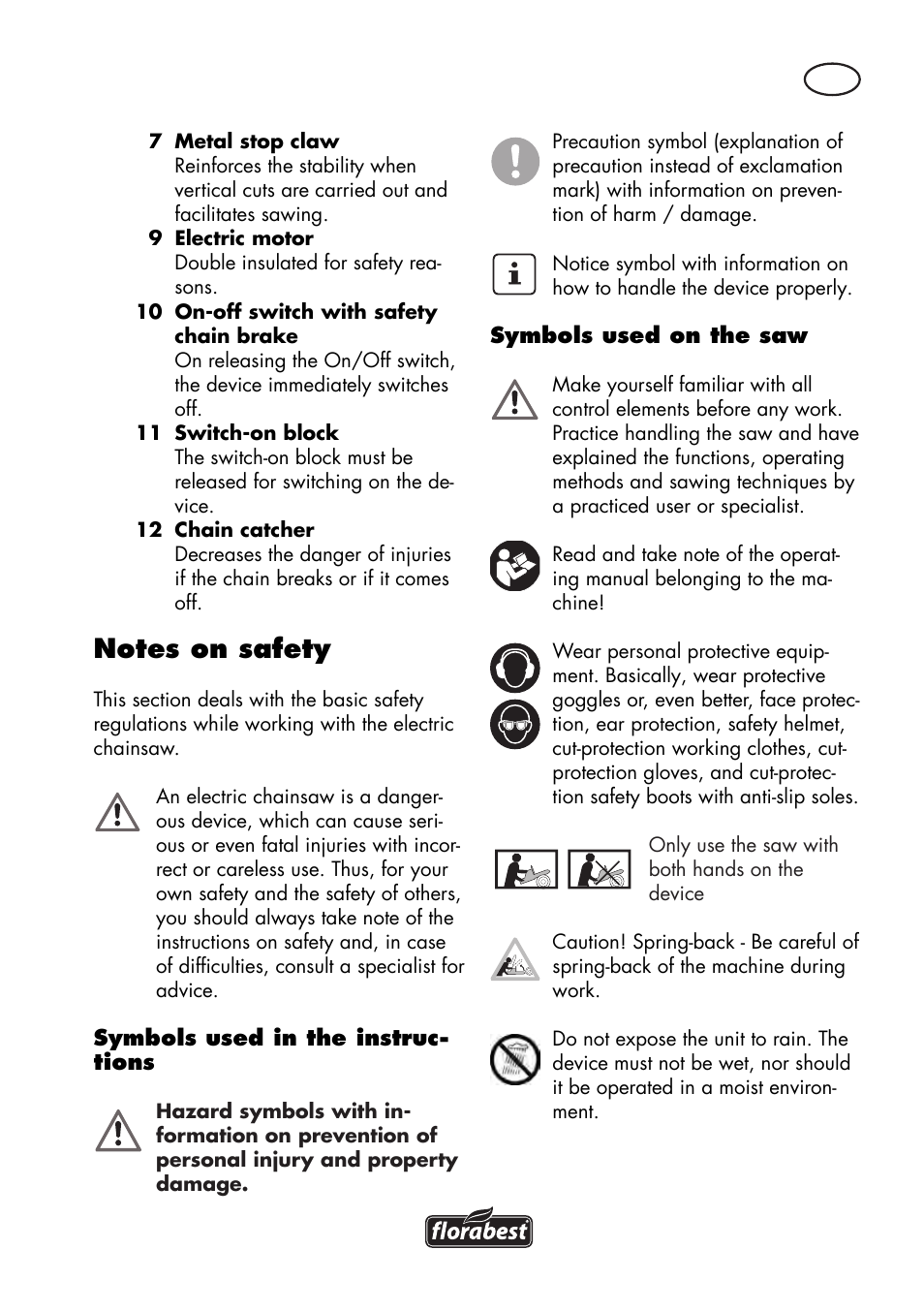 Florabest FKS 2200 D2 User Manual | Page 7 / 172