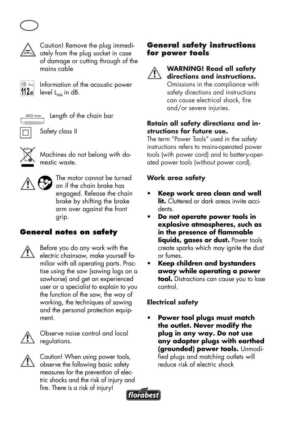 Florabest FKS 2200 D2 User Manual | Page 8 / 172