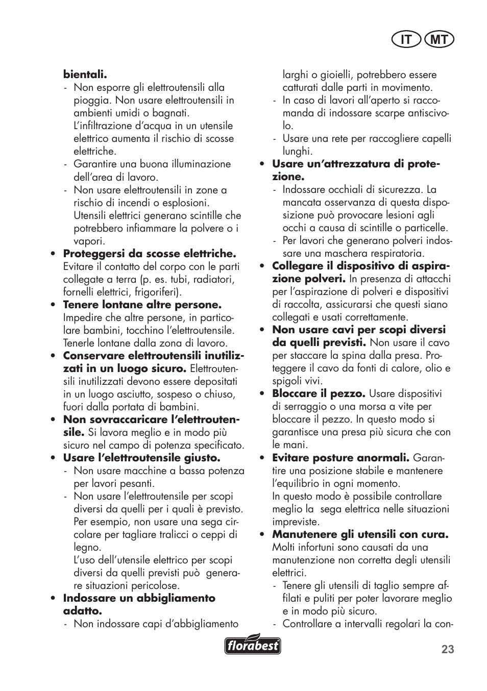 It mt | Florabest FSG 85 B1 User Manual | Page 23 / 84