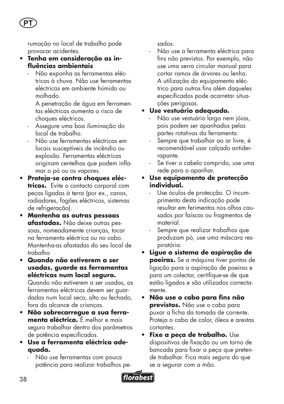 Florabest FSG 85 B1 User Manual | Page 38 / 84