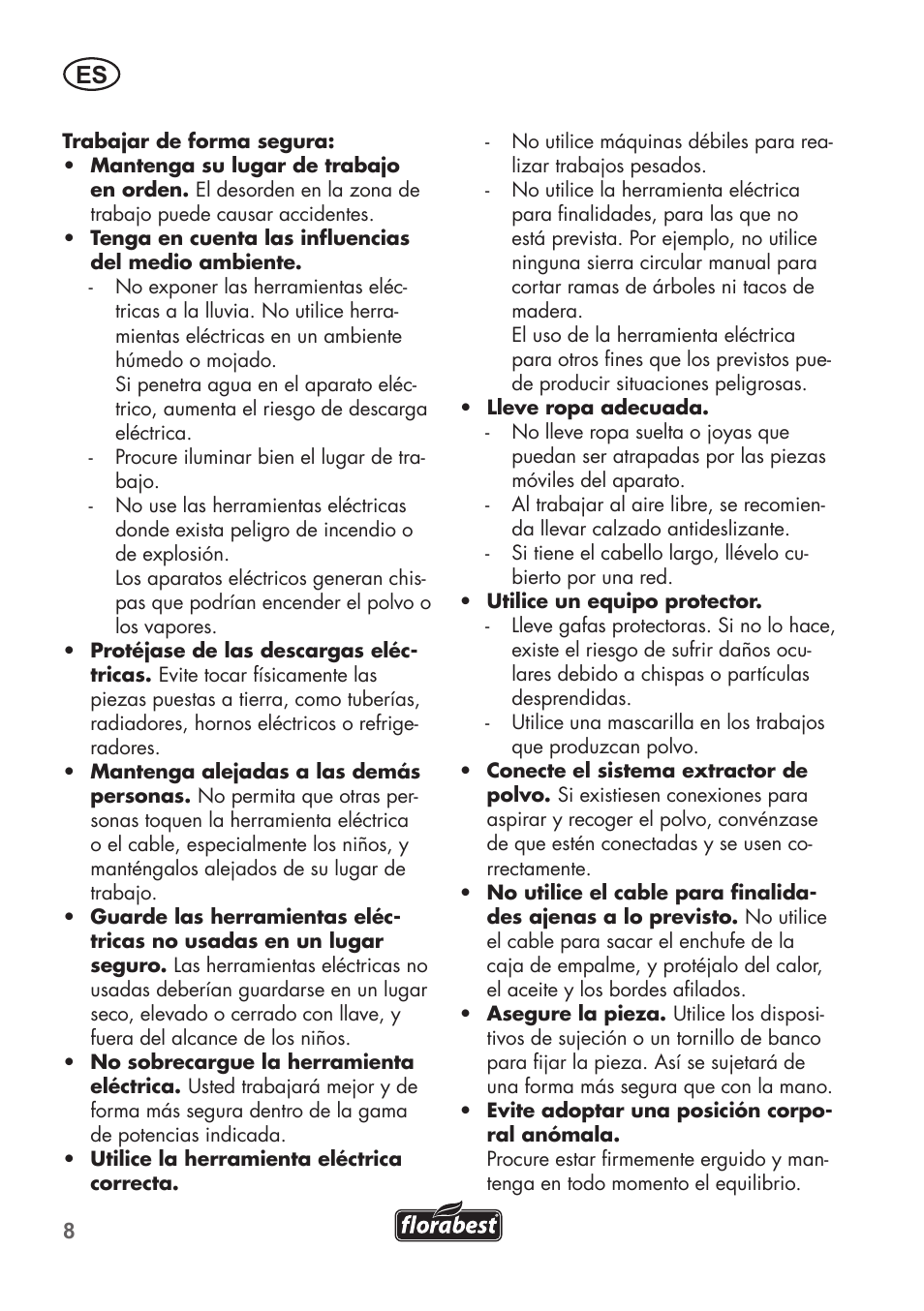 Florabest FSG 85 B1 User Manual | Page 8 / 84