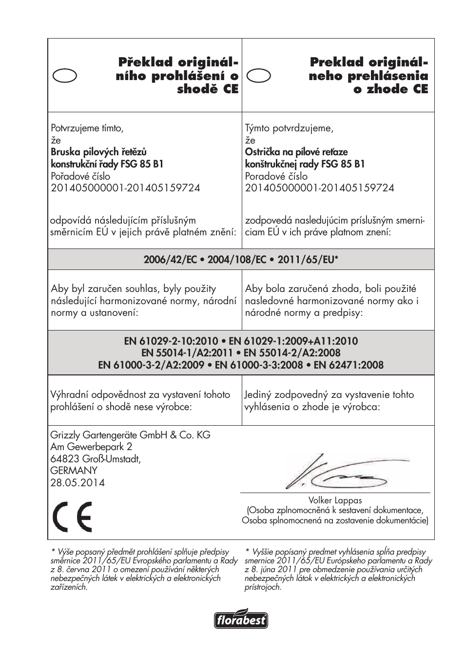 Florabest FSG 85 B1 User Manual | Page 107 / 112