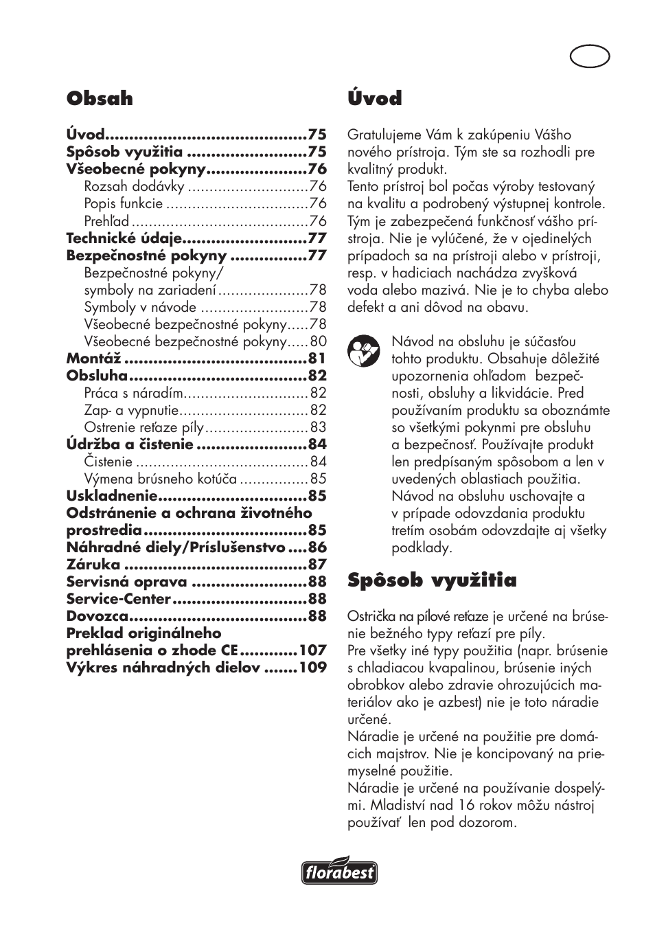 Florabest FSG 85 B1 User Manual | Page 75 / 112