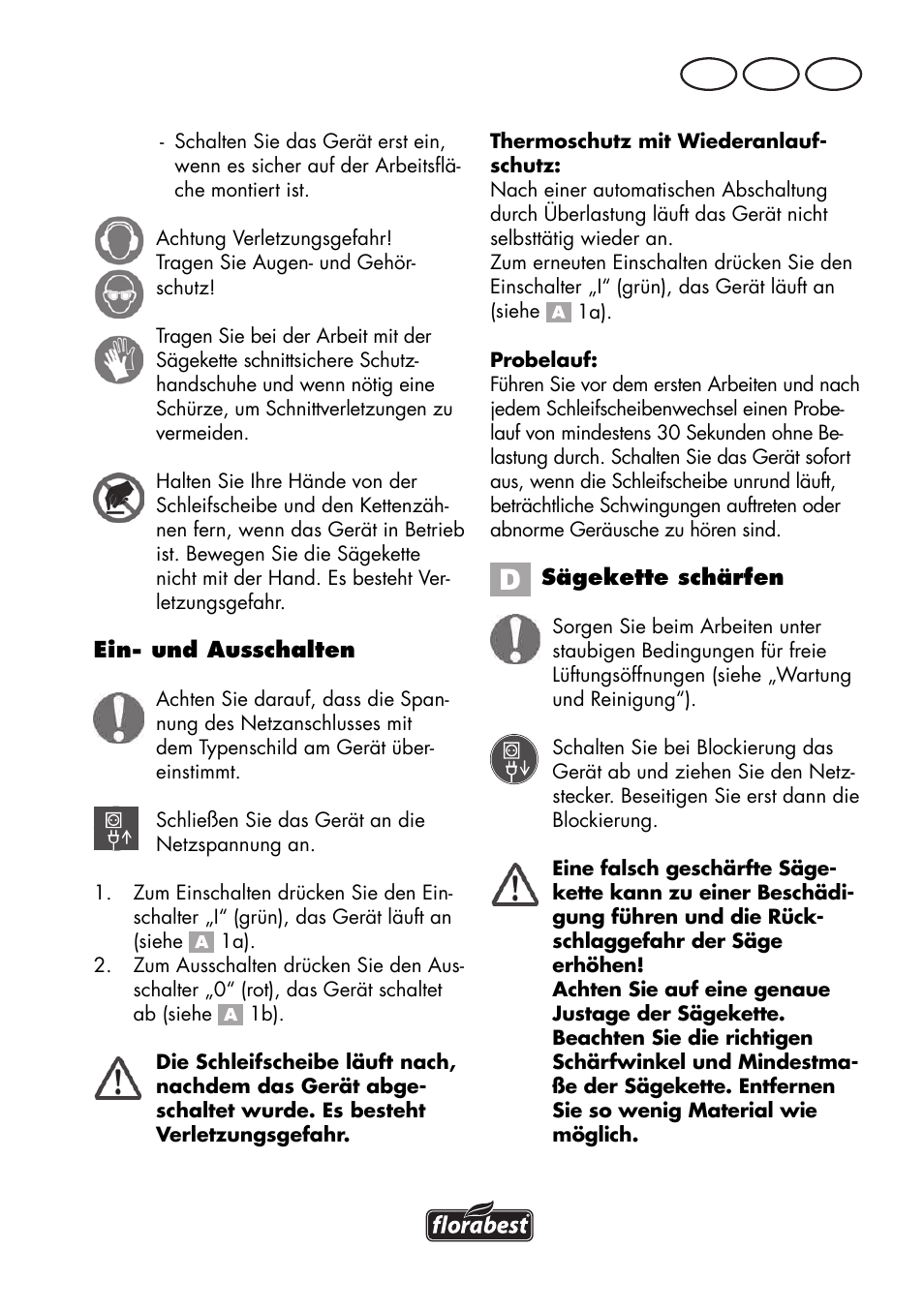 De at ch | Florabest FSG 85 B1 User Manual | Page 97 / 112