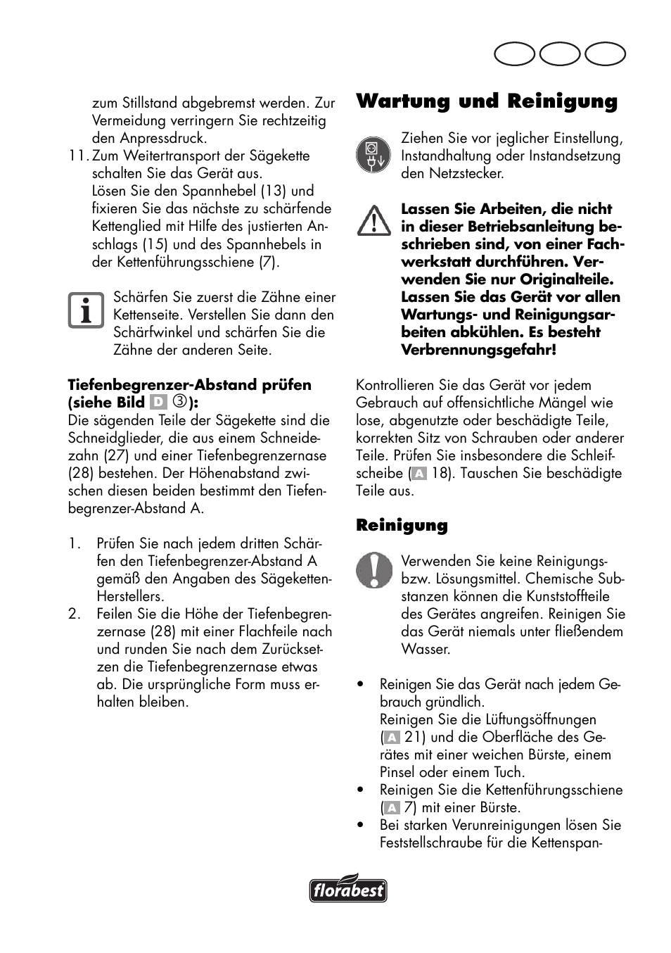 Wartung und reinigung, De at ch | Florabest FSG 85 B1 User Manual | Page 99 / 112