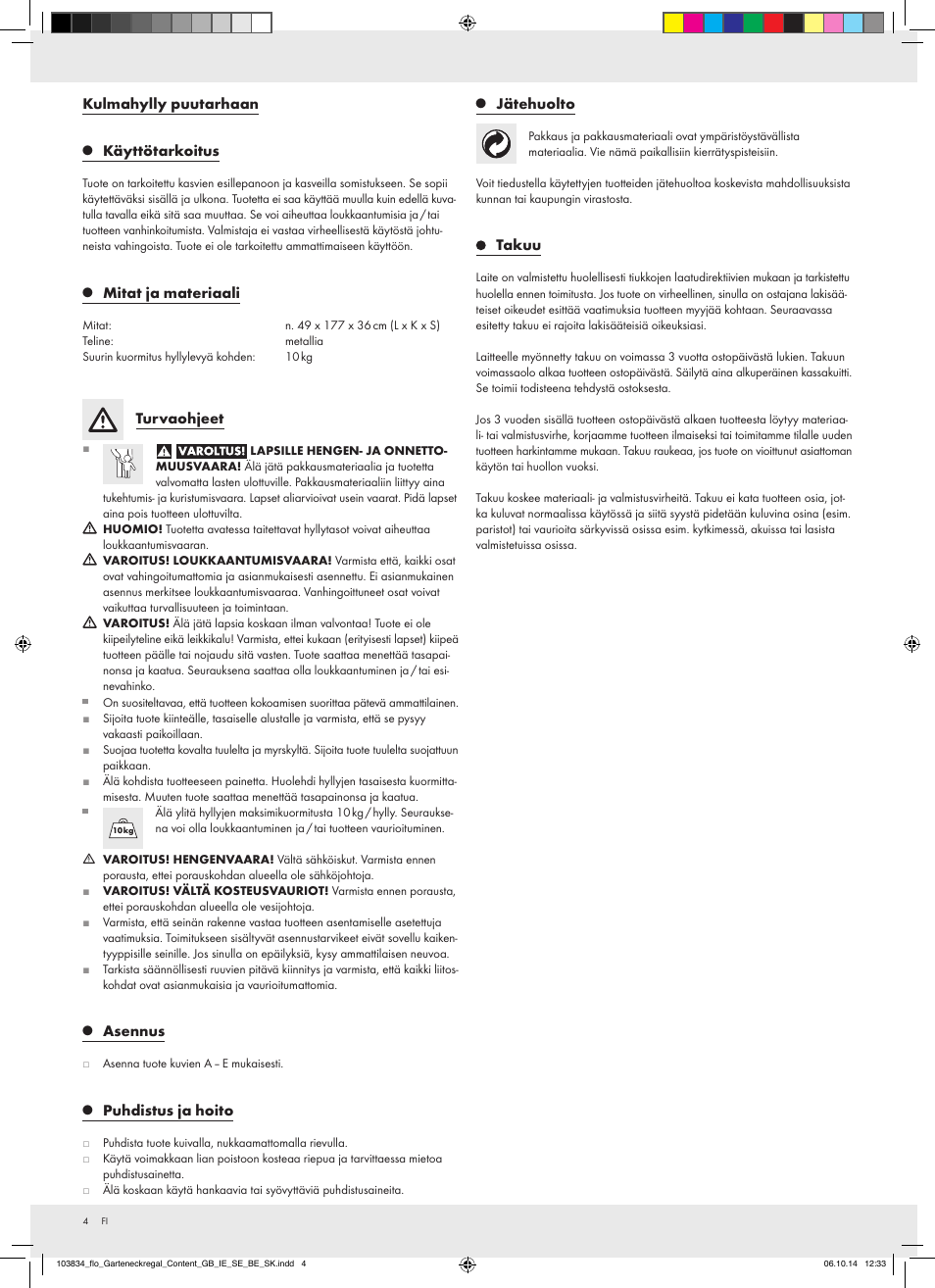 Florabest 103834-14-01 User Manual | Page 4 / 12