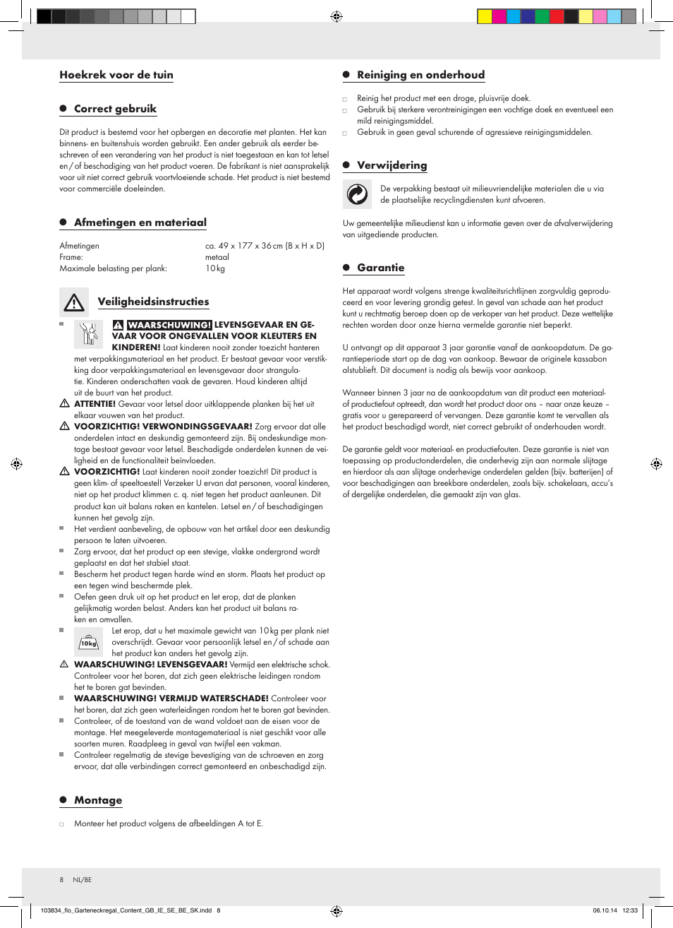 Florabest 103834-14-01 User Manual | Page 8 / 12