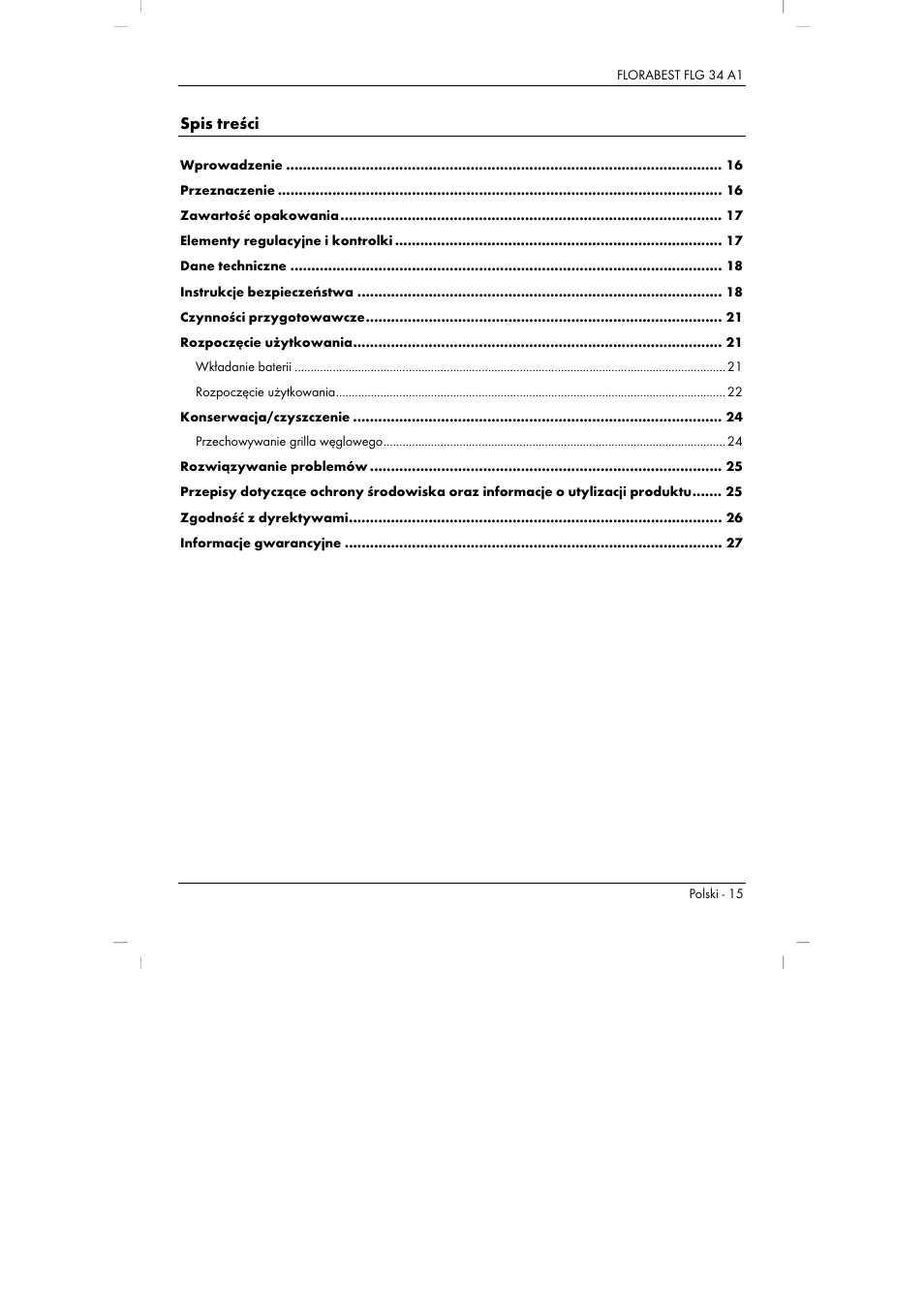Florabest FLG 34 A1 User Manual | Page 17 / 87