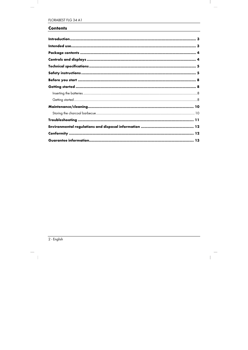 Florabest FLG 34 A1 User Manual | Page 4 / 87