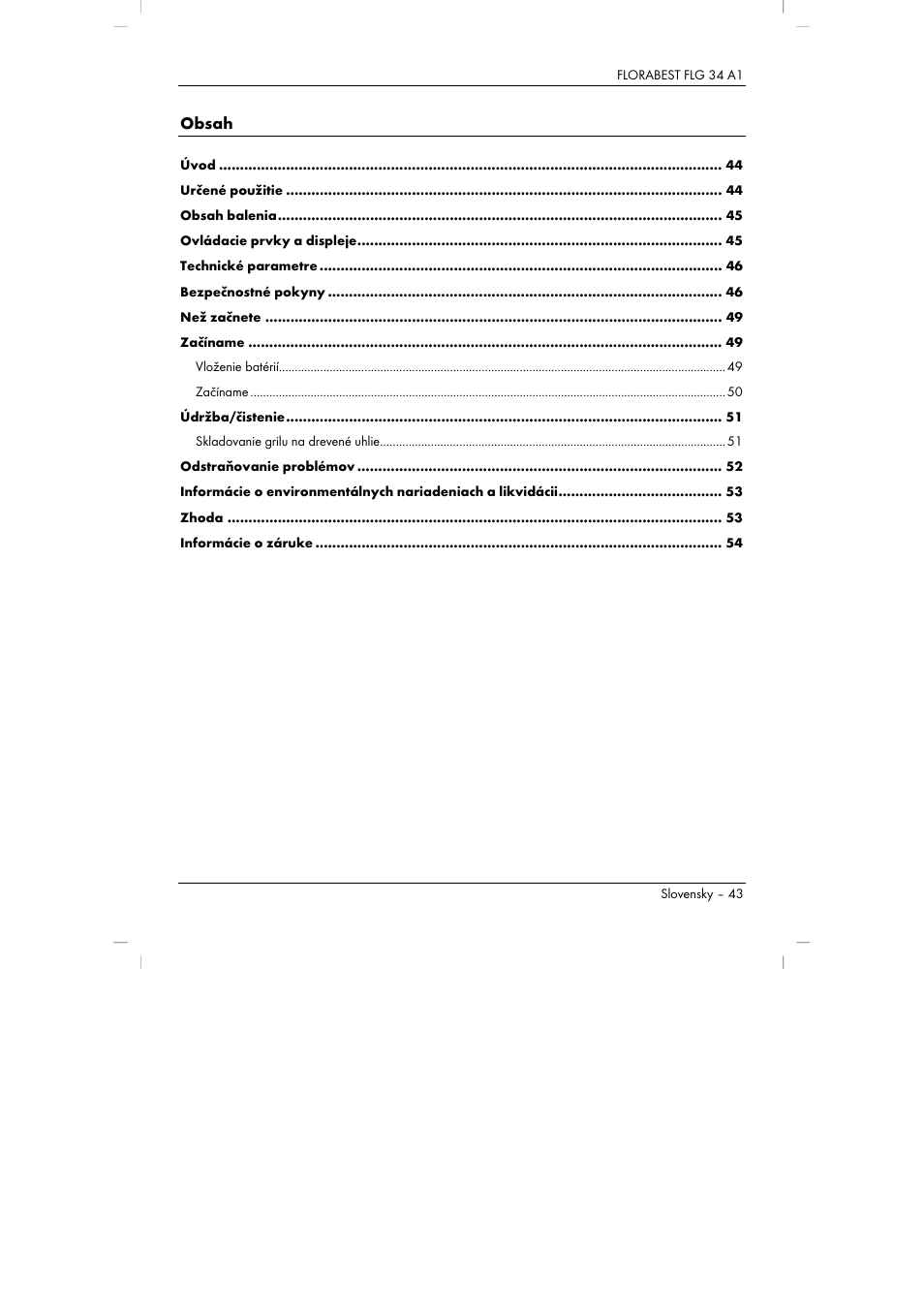 Florabest FLG 34 A1 User Manual | Page 45 / 87
