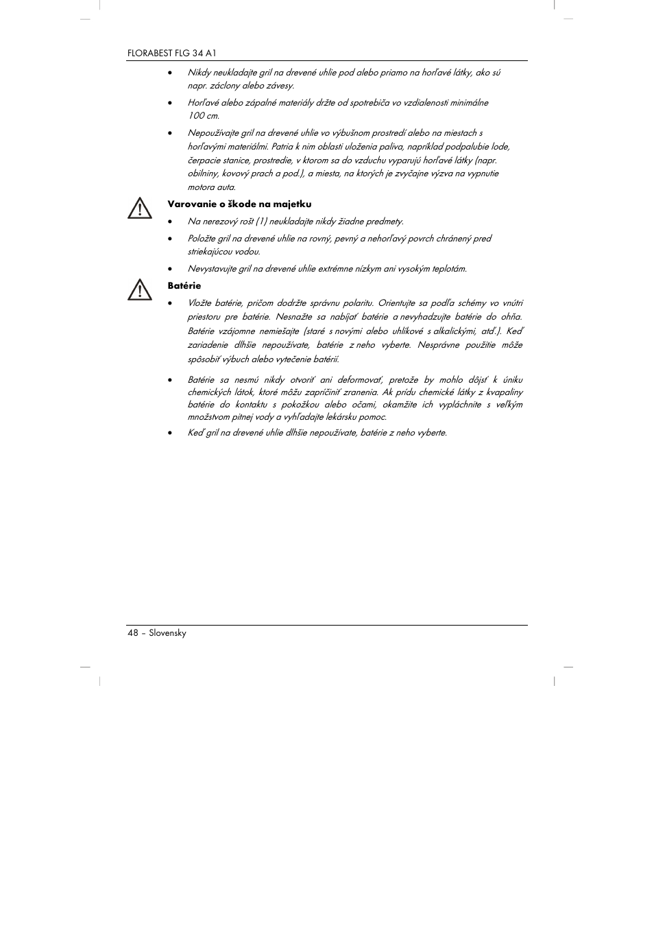 Florabest FLG 34 A1 User Manual | Page 50 / 87