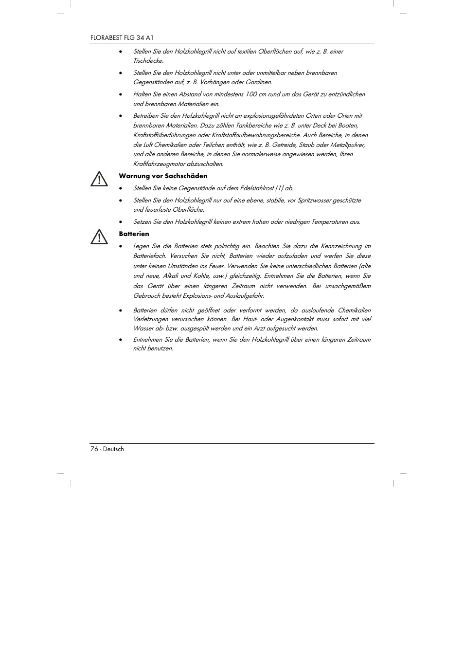 Florabest FLG 34 A1 User Manual | Page 78 / 87