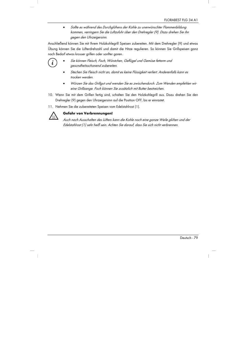 Florabest FLG 34 A1 User Manual | Page 81 / 87