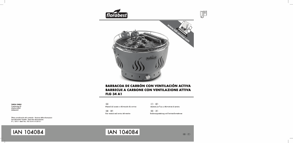 Florabest FLG 34 A1 User Manual | 61 pages
