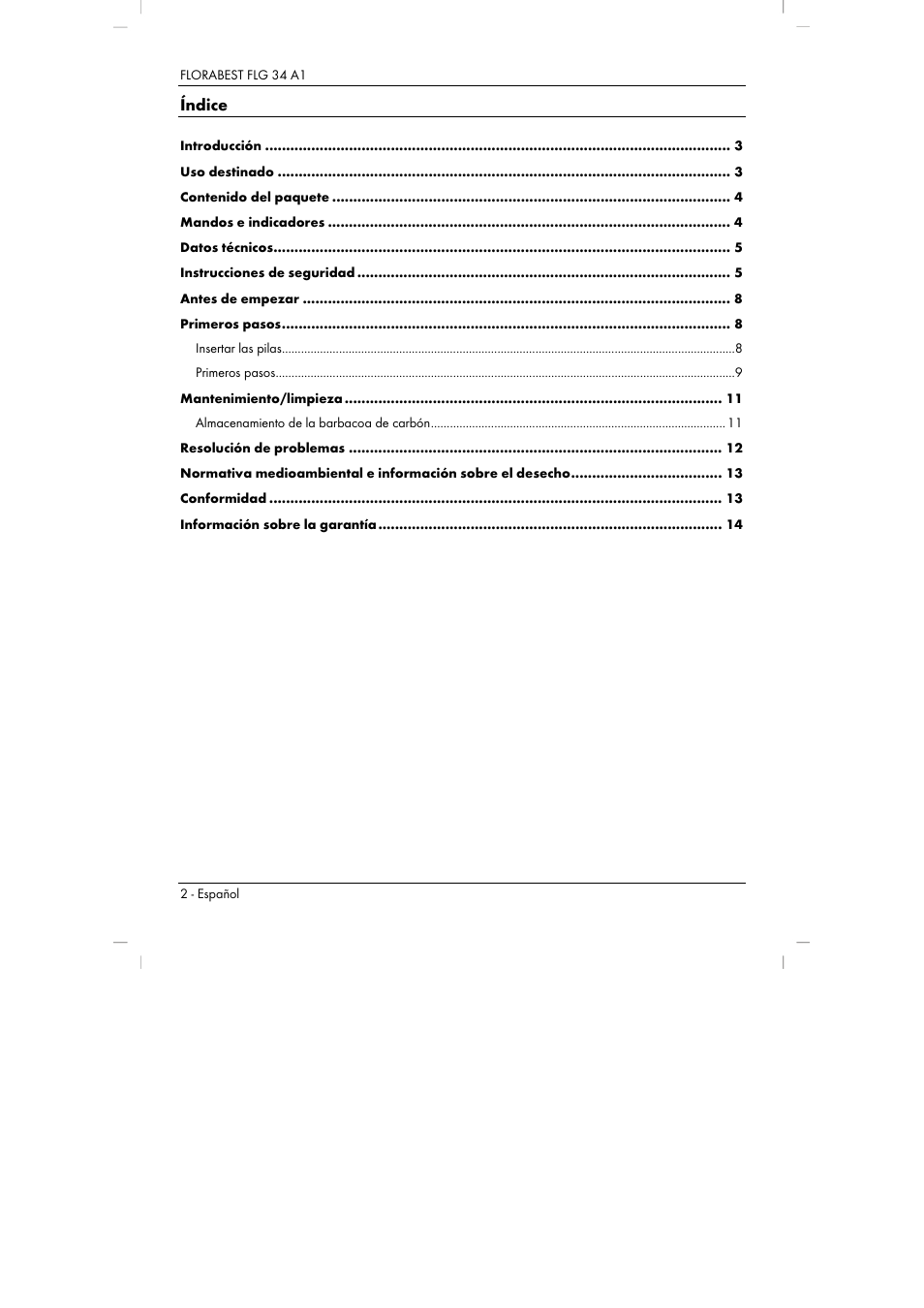 Florabest FLG 34 A1 User Manual | Page 4 / 61