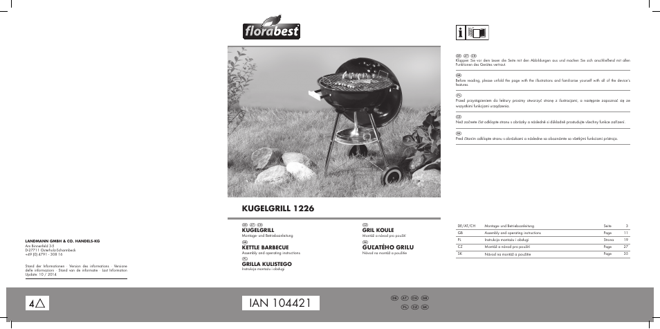 Florabest 1226 User Manual | 44 pages