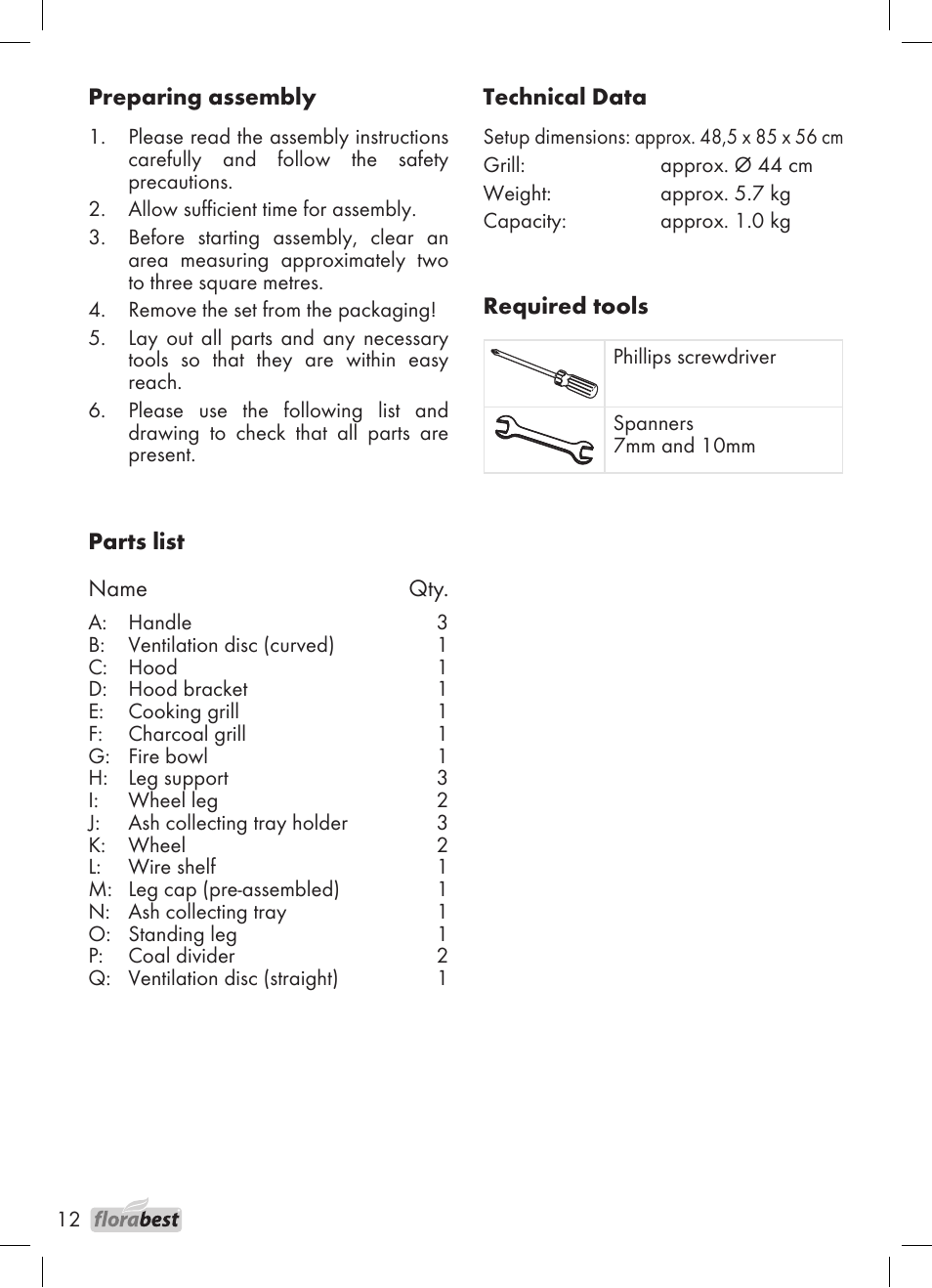 Florabest 1226 User Manual | Page 12 / 44