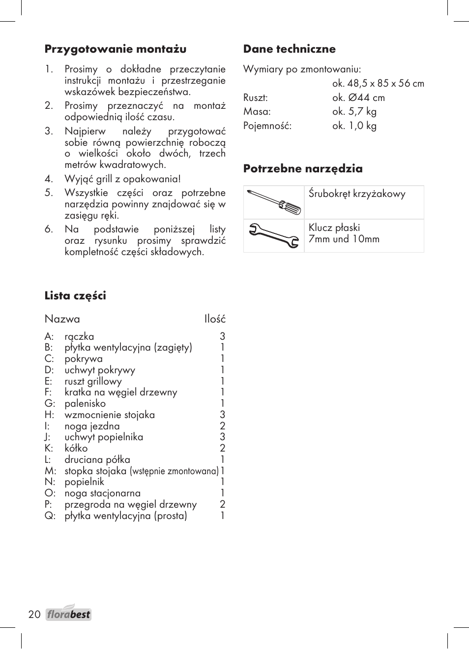 Florabest 1226 User Manual | Page 20 / 44