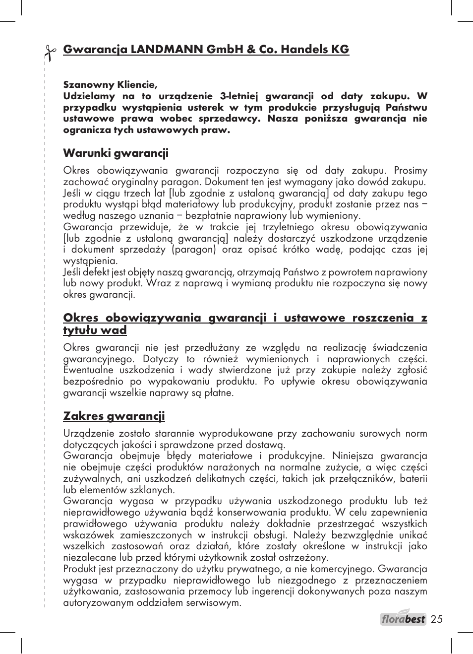 Florabest 1226 User Manual | Page 25 / 44