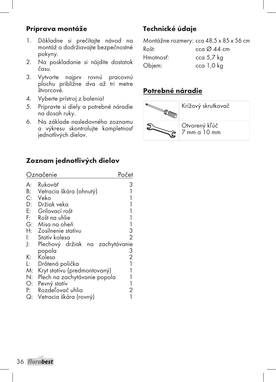 Florabest 1226 User Manual | Page 36 / 44